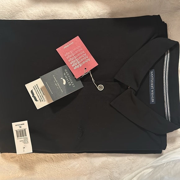 NANTUCKET WHALER MENS ADVANTEDGE BLACK SZ XL & M NWT POLO - Picture 3 of 3